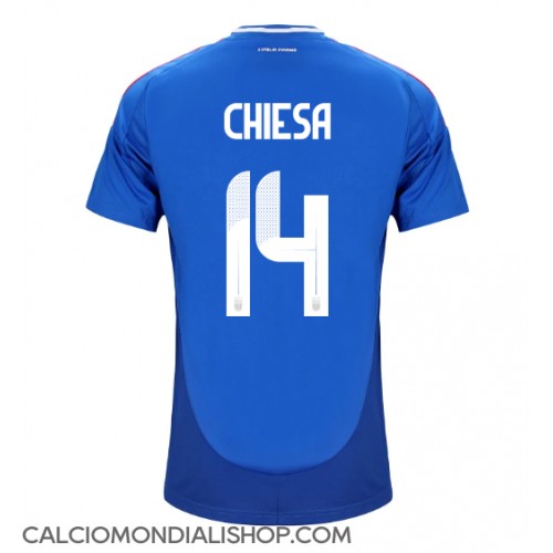 Maglie da calcio Italia Federico Chiesa #14 Prima Maglia Europei 2024 Manica Corta